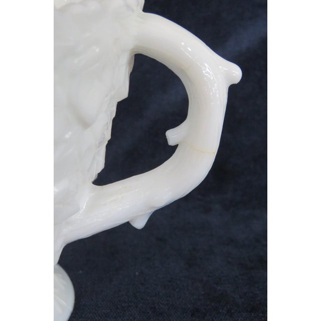Mid 20th Century Westmoreland Bramble Maple Leaf Pattern White Milk Glass Creamer Pitcher For Sale - Image 14 of 17