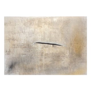 Habib Hasnaoui, Abstraction - Black Blade, Oil on Canvas For Sale