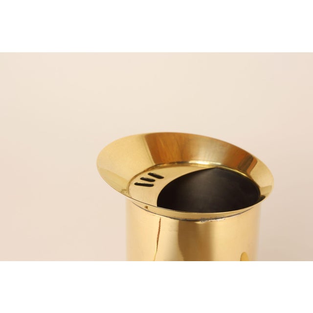 Italian Modern Brass-Plated Steel and Teak Cocktail Pitcher and Stirrer/Spoon For Sale - Image 10 of 18