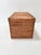 Late 20th Century Vintage Handwoven Rattan Lidded Storage Box With Toggle Closure For Sale - Image 5 of 9