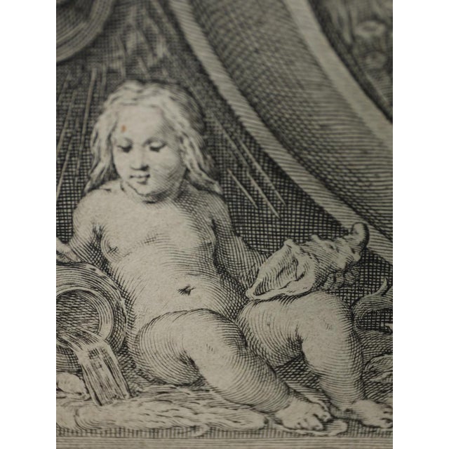 Jan Pietersz Saenredam, Nude Venus & Cupid, 17th Century, Engraving, Framed For Sale - Image 9 of 18