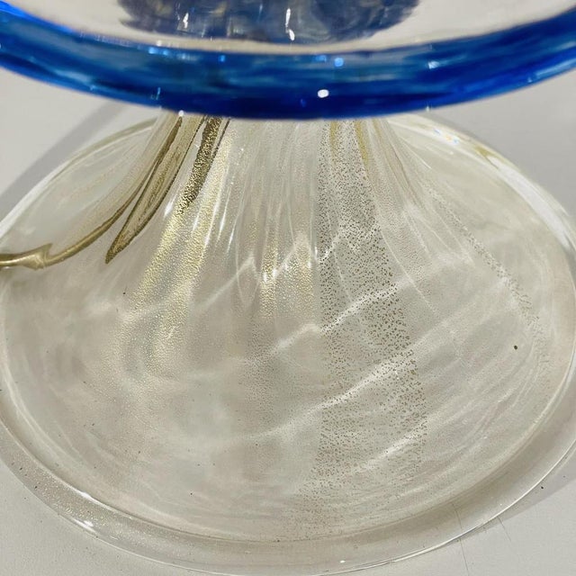 Hollywood Regency Mushroom Lamps in Gilded Sequined Murano Glass from Barovier & Toso, 1980s, Set of 2 For Sale - Image 4 of 15