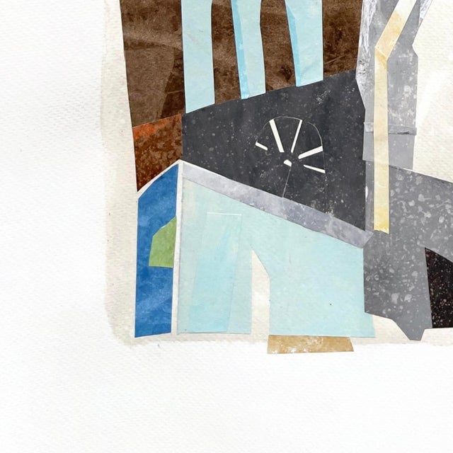 2020s Townhouses - Original House-Themed Mixed Media Paper Collage by Maria C Bernhardsson For Sale - Image 5 of 6