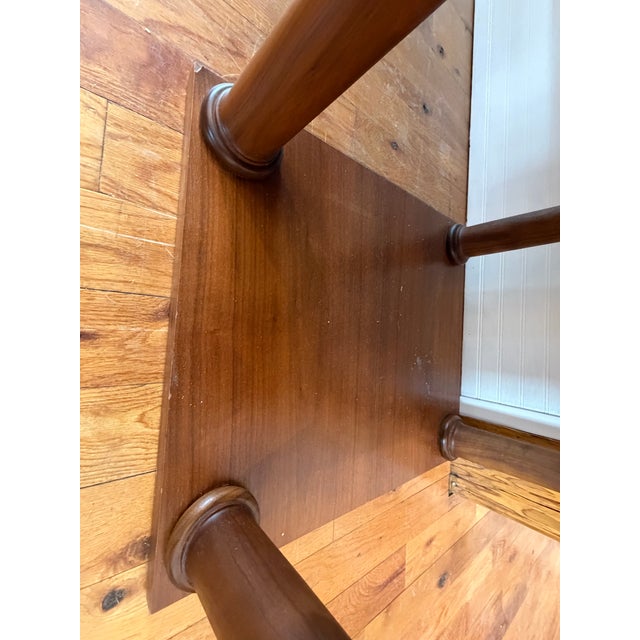 1990s Large Custom Walnut Coffee Table For Sale - Image 4 of 8