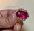 2010s 10 Carat Oval Cut Natural Pink Tourmaline 14 Karat Yellow Gold Ring For Sale - Image 5 of 18