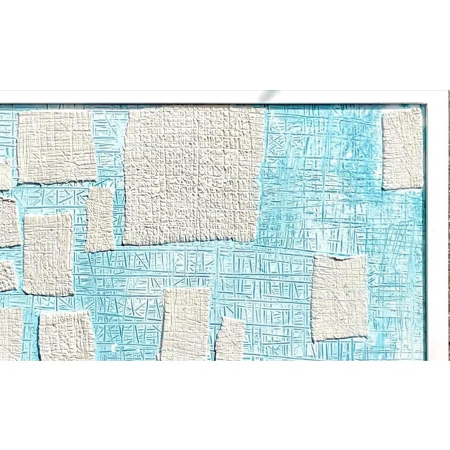 Vintage Contemporary Original Abstract Mixed Media Painting “White Matter #1” Signed Smith For Sale - Image 9 of 12