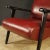 Wood Italian Armchair in Red Faux Leather, 1970s For Sale - Image 7 of 13
