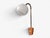 1950s Swedish Modern, Clip-on Task Light, Brass, Wood, Glass, Sweden, 1950s For Sale - Image 5 of 12