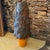 Scheurich Keramik 1990s Brutalist Orange and Gray Fat Lava Ceramic German Vase For Sale - Image 4 of 11