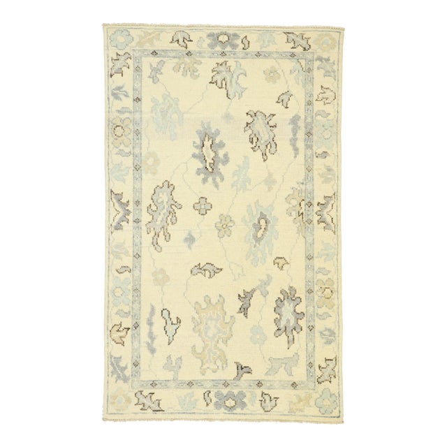 Vintage Modern Oushak Rug - 03'02 X 05'02 For Sale