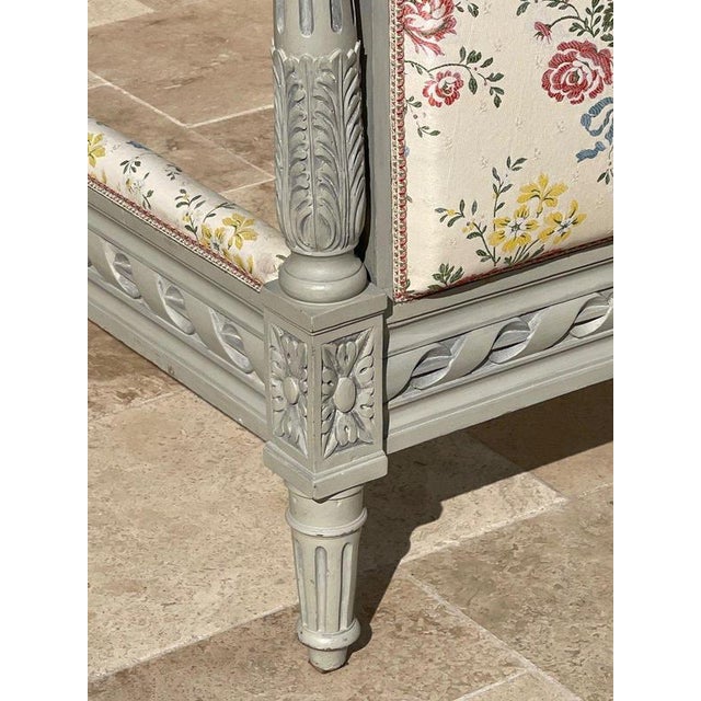 Louis XVI Bed & Nightstand, Set of 2 For Sale - Image 6 of 13