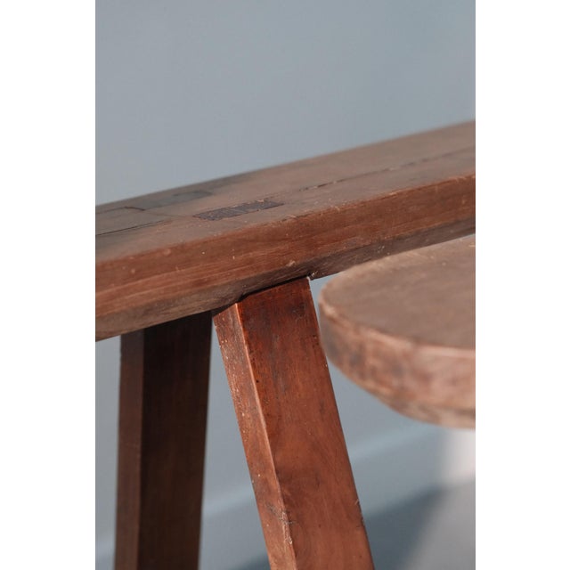 Cherrywood Farmhouse Benches, Set of 2 For Sale - Image 9 of 12