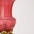 Cerise Antique Footed Gilt Bronze Hand Etched Cranberry Table Lamp For Sale - Image 8 of 12