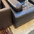 Tufted Vegan Leather Club Chair + Ottoman, Set For Sale - Image 10 of 11