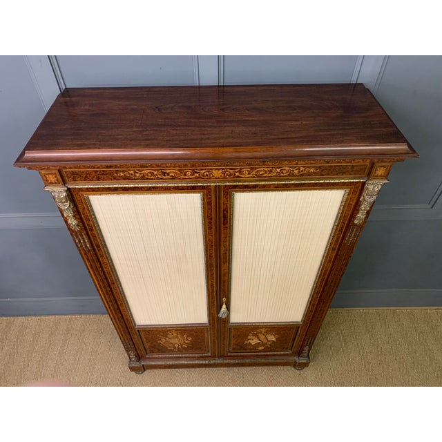 Late 19th Century Antique French Inlaid Mahogany and Amboyna Bookcase, 1880 For Sale - Image 5 of 18