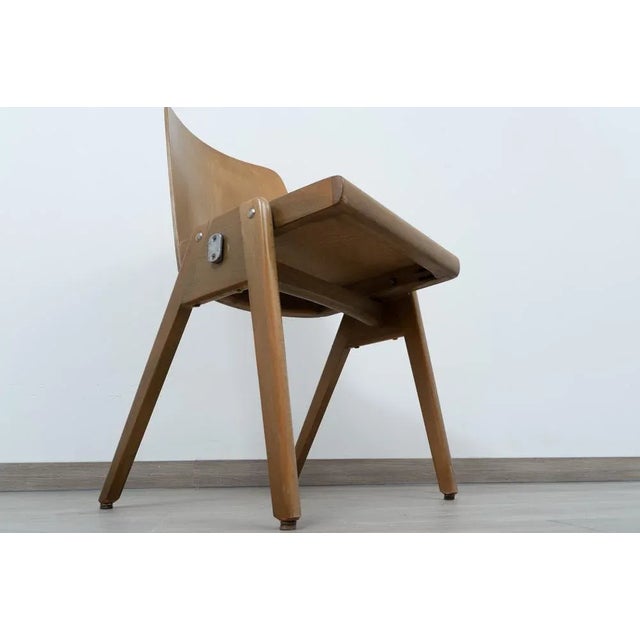 Brown Wooden Chair by Bombenstabil For Sale - Image 8 of 10