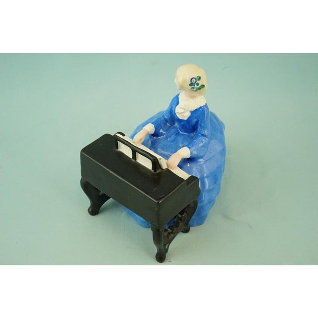 20th Century Ceramic Sculpture of Lady on a Piano by Bertold Loffler for Wiener Keramik in Powolny, Austria For Sale - Image 14 of 18
