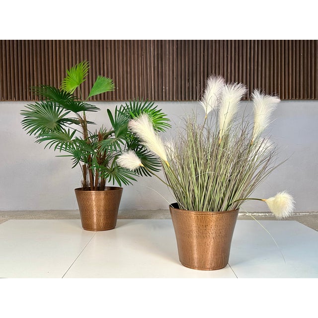 Mid-Century Copper Plant Pots, Germany, 1960s, Set of 2 For Sale - Image 13 of 14