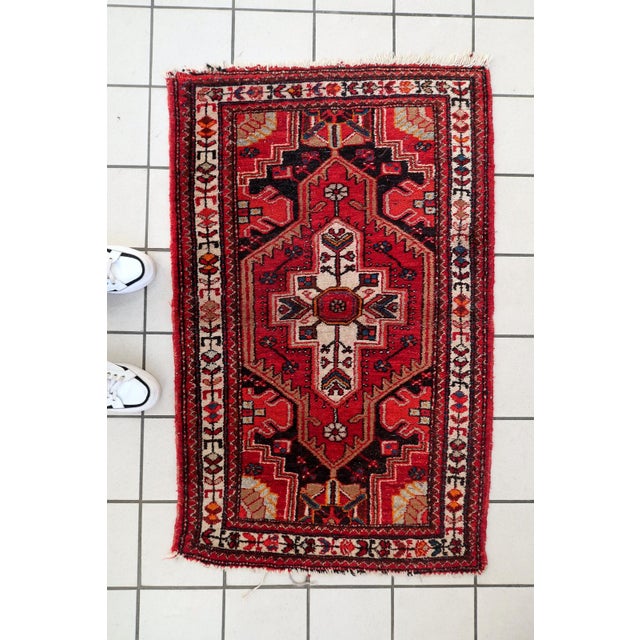 1920s, Antique Persian Hamadan Rug 2' X 4' For Sale - Image 9 of 10