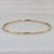 Granulated Dots Bangle 18k Yellow Gold Bracelet 8" 2.5mm Emily Armenta For Sale - Image 4 of 7