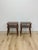 Mid-Century Modern Vintage End Tables MCM Atomic Two-Tier Wood Laminate Pair Retro Accent For Sale - Image 3 of 15