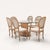 Vintage Carved Wood Oval Glass Dining Set With Six Upholstered Chairs For Sale - Image 12 of 18