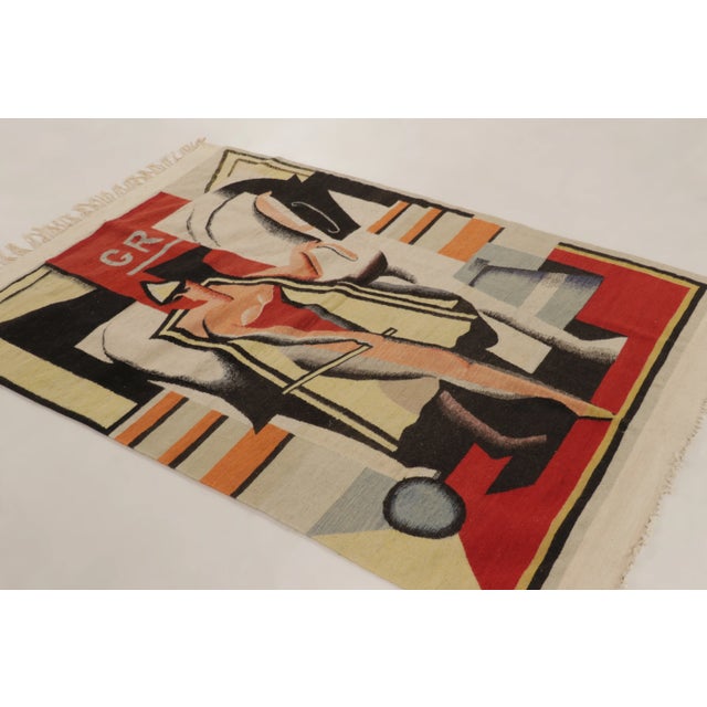 Traditional Signed Antique 19th Century Jean Metzinger Tapestry “Ecuyère Au Cirque” - Rug & Kilim For Sale - Image 3 of 10