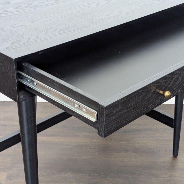 Black West Elm Mid-Century Mini Desk For Sale - Image 8 of 8