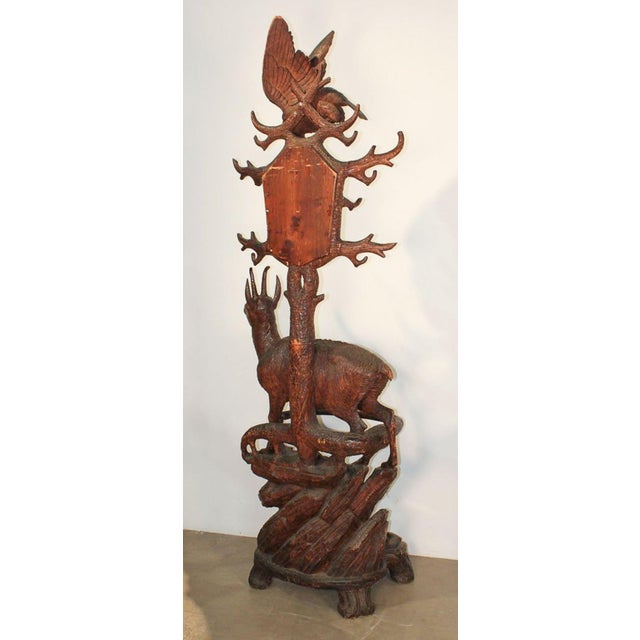 Brown 19th Century Black Forest Carved Hall Tree For Sale - Image 8 of 10