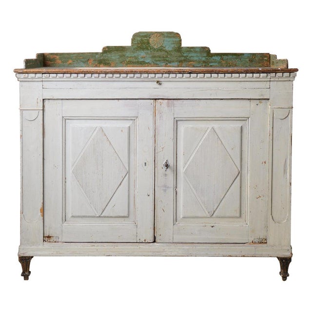 Antique Swedish Gustavian Style Handmade Country House Sideboard For Sale - Image 14 of 14