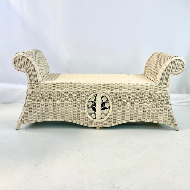 This is a stunning wicker bench. It’s from the 1950s and American company Heywood-Wakefield. The bench is long at 54” and...