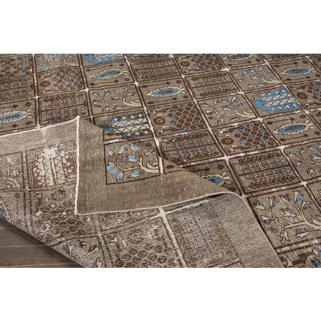 Traditional Vintage Distressed Persian Tabriz Garden Wool Rug For Sale - Image 3 of 8