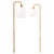 Gold Floor Lamp in Brass and Opaline Glass, 1950s For Sale - Image 8 of 8