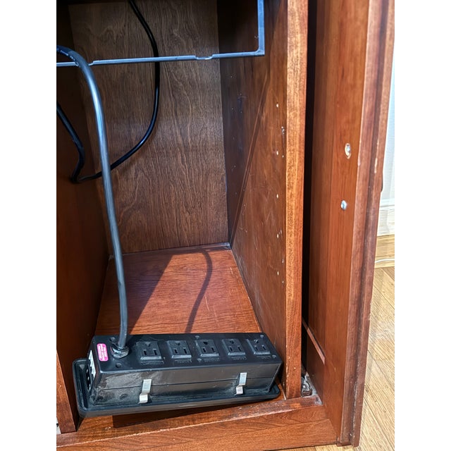 2000 - 2009 Mission Style Cherry Tv / Computer Armoire For Sale - Image 5 of 6