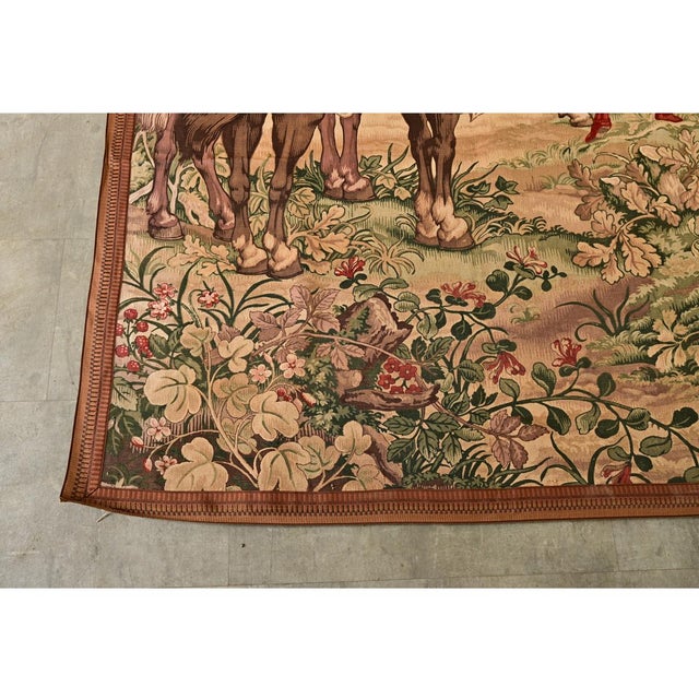 Metal French 20th Century Tapestry Cartoon with Iron Hanger For Sale - Image 7 of 12
