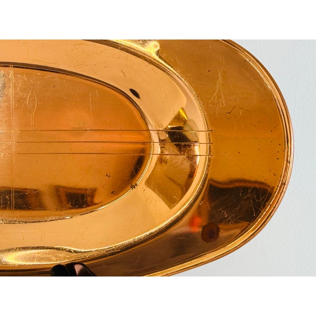 Norman Bel Geddes 1930s Art Deco Norman Bel Geddes Norseman Copper Oval Serving Tray For Sale - Image 4 of 9