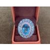 Bochic "Capri" Vintage Diamond & Oval Shape Blue Topaz & Set In 18K Gold & Silver For Sale - Image 16 of 18