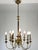 Art Deco Nine-Light Brass Chandelier, 1940s For Sale - Image 4 of 14
