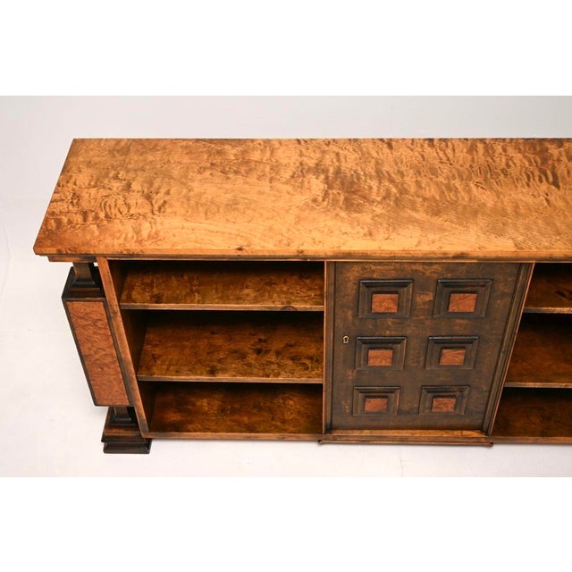 1930s Art Deco Swedish Satin Birch and Walnut Cabinet, 1930 For Sale - Image 5 of 11