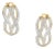 10K Yellow and White Gold 1/4 cttw Diamond Double Infinity Hoop Earrings (I-J Clarity, I1-I2 Color) For Sale