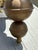 Vintage 3 Light Brass Wall Sconce With Vianne Gas/Electric Shades For Sale - Image 10 of 12
