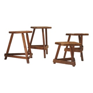 Antique English in Oak, 1800s, Set of 4 For Sale