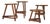 Antique English in Oak, 1800s, Set of 4 For Sale