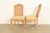 John Stuart French Provincial Louis XV Carved Oak and Cane Back Side Chairs or Dining Chairs | Set of Four For Sale - Image 11 of 14