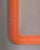 Rectangular orange plastic wall mirror, designed by Carrara Matta, 1970s. This piece has an attribution mark, I am sure...