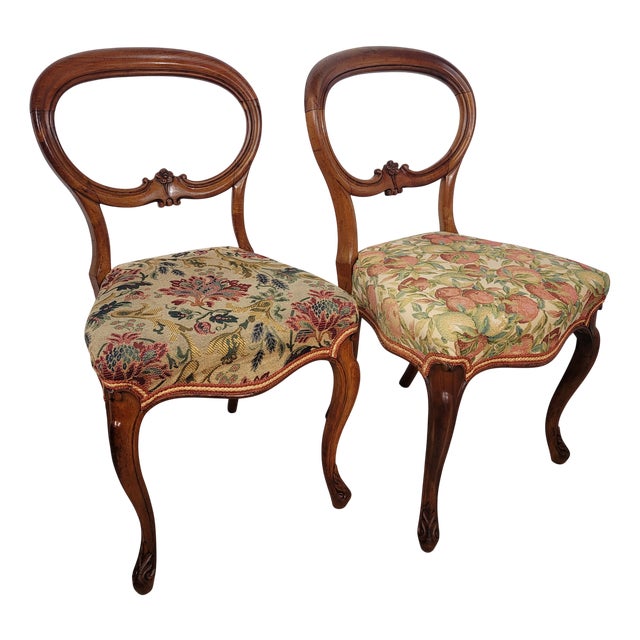 Victorian Balloon Back Chairs, 1890, Set of 2 For Sale