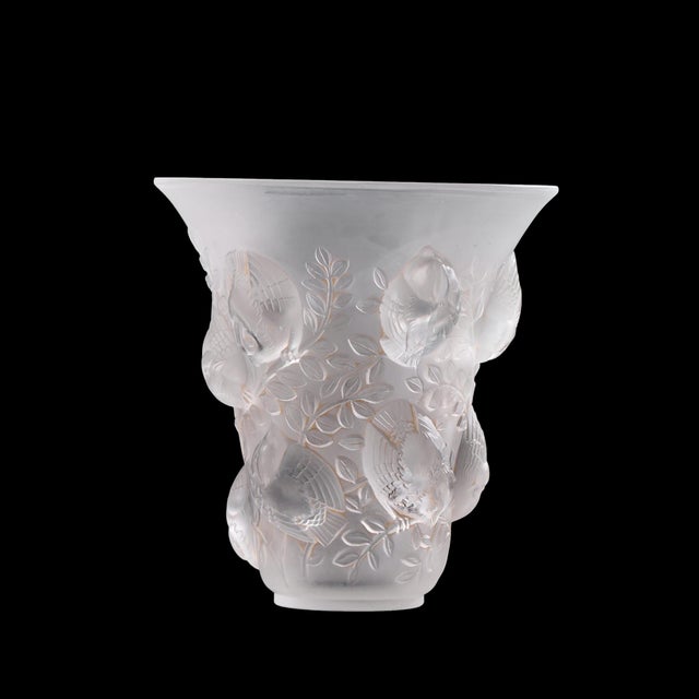 Art Deco René Lalique St. Francois Frosted Crystal Vase For Sale - Image 3 of 8