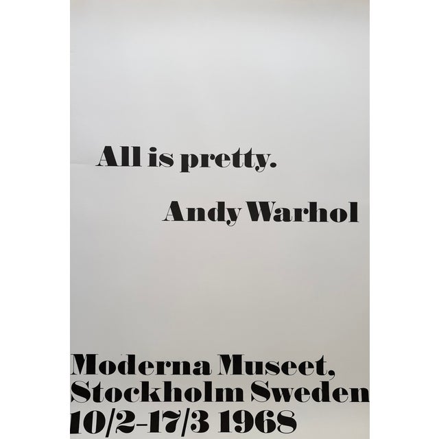 Iconic poster created for Andy Warhol’s first exhibition outside the United States, held at the Moderna Museet in...