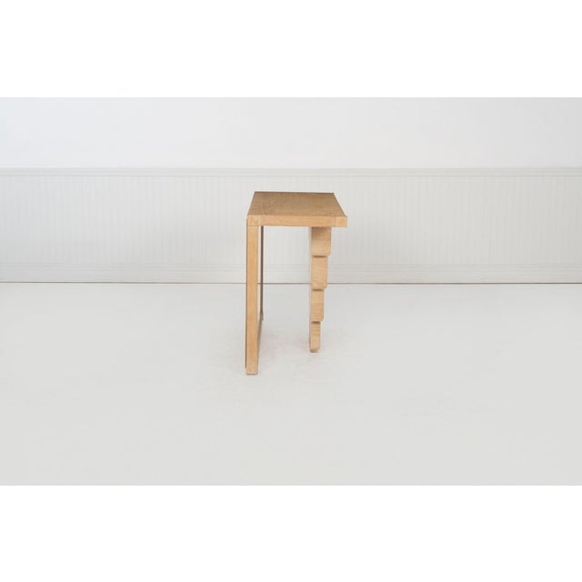 Off-white Jay Spectre Console for Century Furniture– Cerused Oakwood 1985c. For Sale - Image 8 of 9