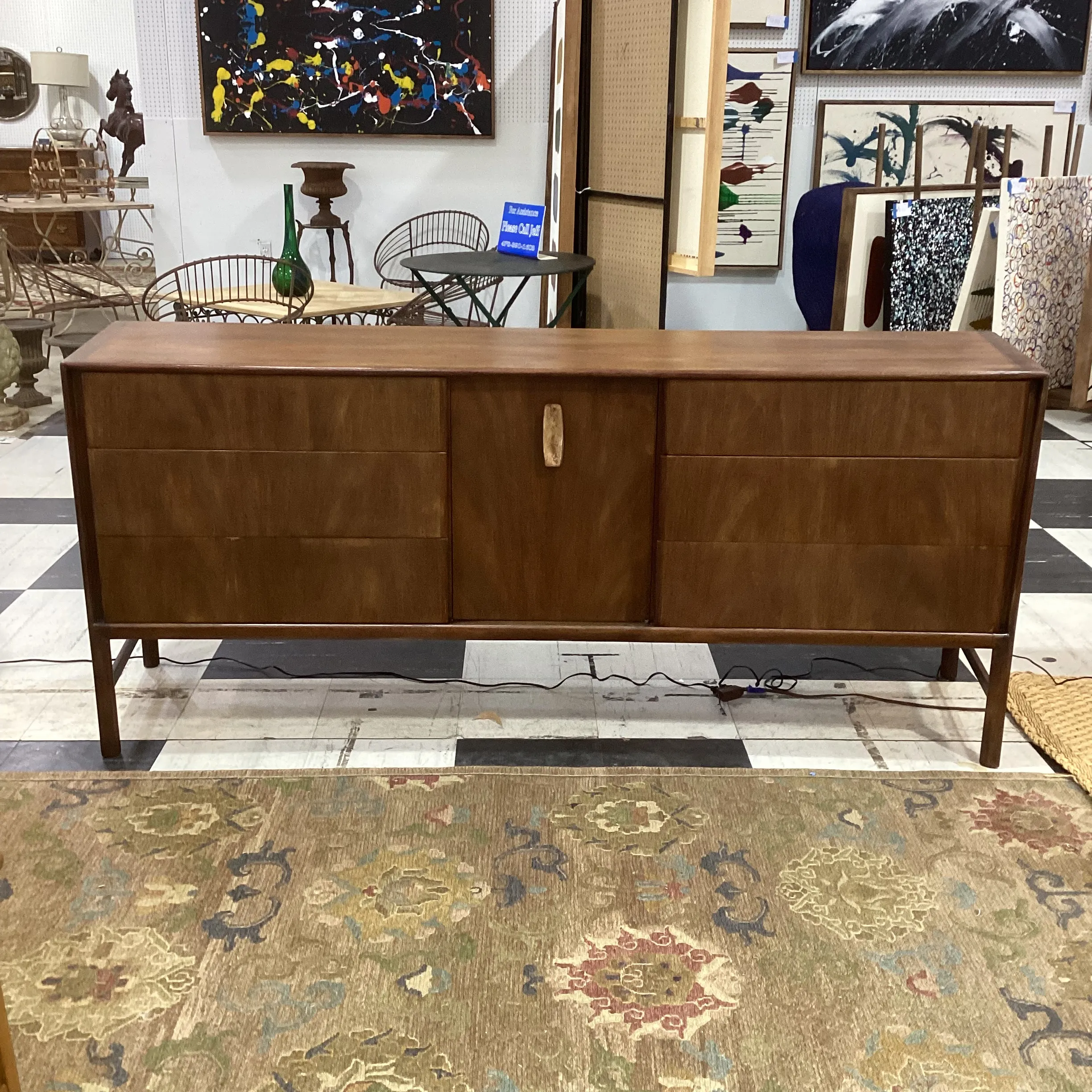 ★ミッド センチュリー アシュトレイ Vintage Mid Century 1960s Restored John Stuart for Mount Airy Furniture Company Topaz